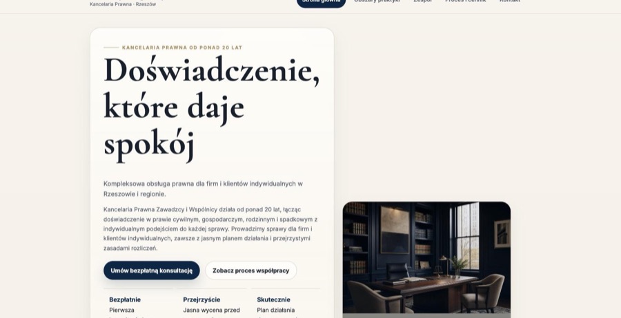 Strona Kancelaria Zawadzcy — Usługi prawne